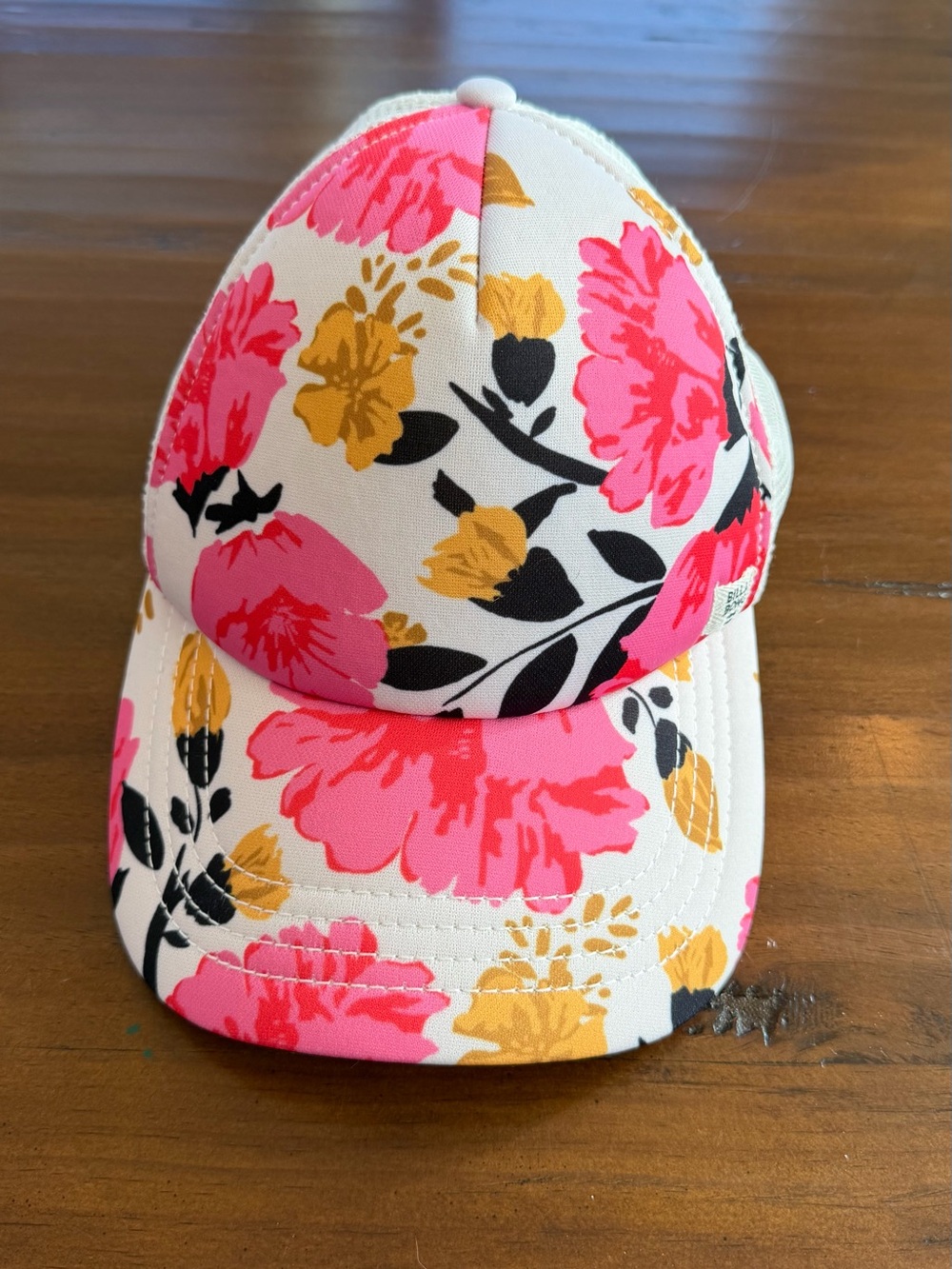 Floral Trucker Hat - Pink & Yellow